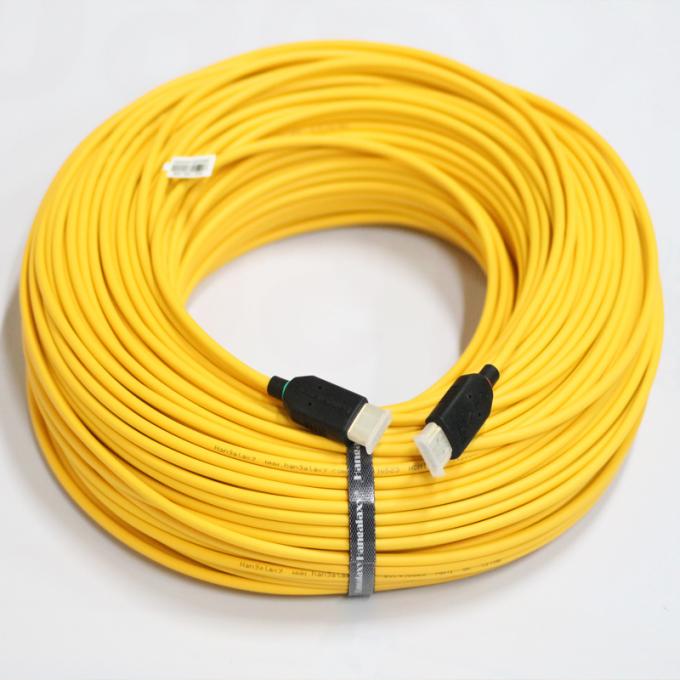 70 Meters 8K HDMI Fiber Optical Cable 48Gbps HDMI 2.1 AOC TPU Yellow Jacket
