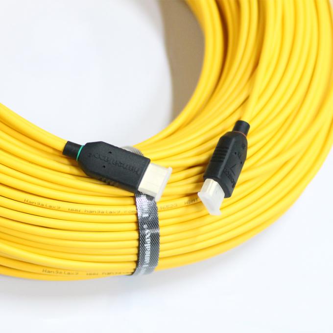 70 Meters 8K HDMI Fiber Optical Cable 48Gbps HDMI 2.1 AOC TPU Yellow Jacket