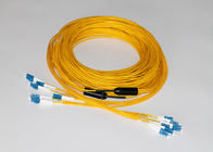 LC UPC To LC UPC Fiber Optic Breakout Cable Singlemode 12 Cores 9 125um PVC Sheath