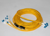 LC UPC To LC UPC Fiber Optic Breakout Cable Singlemode 12 Cores 9 125um PVC Sheath