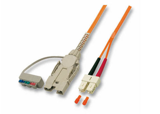 3.0mm FDDI to SC Multimode Duplex Fiber Optic Patch Cord LSZH Orange Jacket