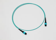 OM3 LSZH Fiber Optic MPO MTP Cable / 12 MTP To LC Fanout Optical Fiber Jumper