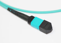 24 Cores Fiber Optic MPO MTP Cable / OM4 Aqua LSZH MTP Fiber Optic Cable