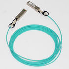 Multimode OM3 QSFP+ Active Optical Cable / PVC 40gb Breakout Cable Blue
