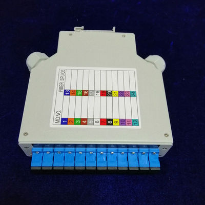 24 Cores SC UPC Fiber Optic Termination Box For FTTH Networks DIN Rail Mounted