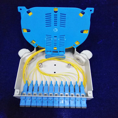 12 Cores Outdoor Fiber Optic Termination Box Singlemode SC UPC Aluminum