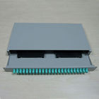 Metal Fiber Optic Distribution Box 1U 12F Duplex LC UPC Multimode OM3
