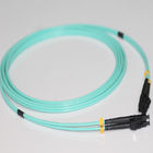 3.0mm LC To Lc Pigtail Multimode / OM3 Duplex Fiber Patch Cord 10Gbps Bandwidth