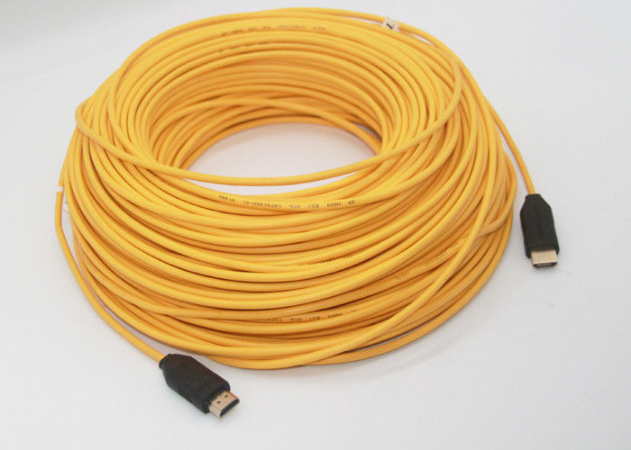 150m Pure 4K 8K HDMI Active Optical Cable LSZH Yellow Jacket 250mW Consumption