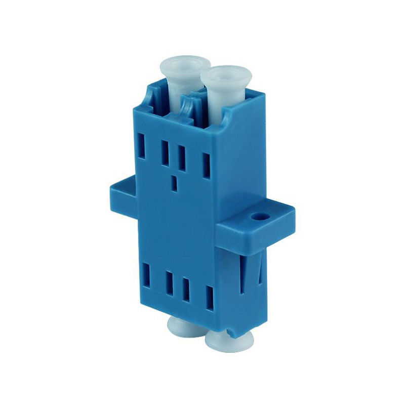 2.0mm LC UPC Fiber Optic Adapters / Adapter Fiber Optic Flanged Blue Housing