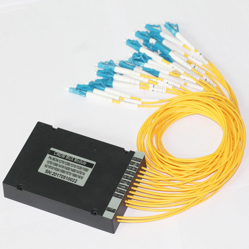 16CH LC UPC Fiber Optic DWDM Singlemode Demux Mux 20nm Channel Spacing