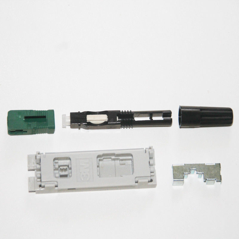 SC APC Fiber Optic Field Assembly Connectors 55mm Length