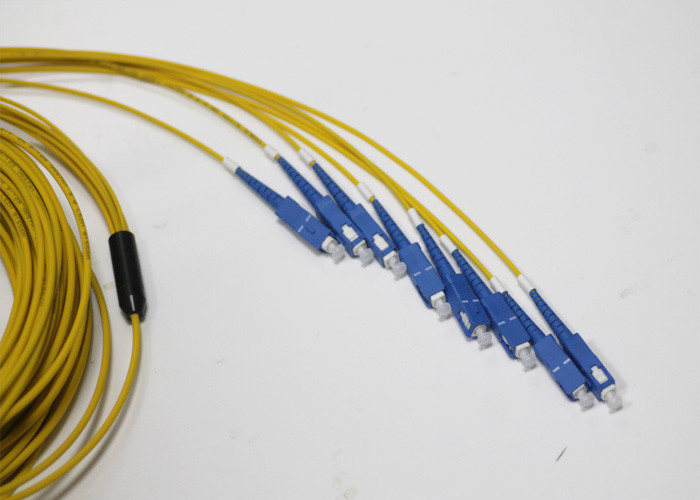 12 Strands Pre Terminated Fiber Optic Cable / SC UPC Trunk Cable Pre