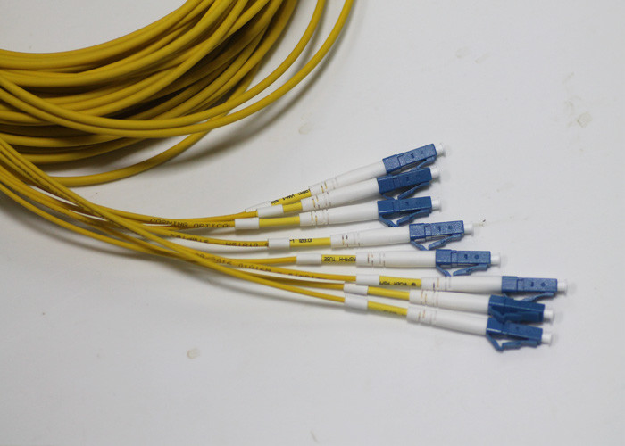12 Strands Pre Terminated Fiber Optic Cable / SC UPC Trunk Cable Pre