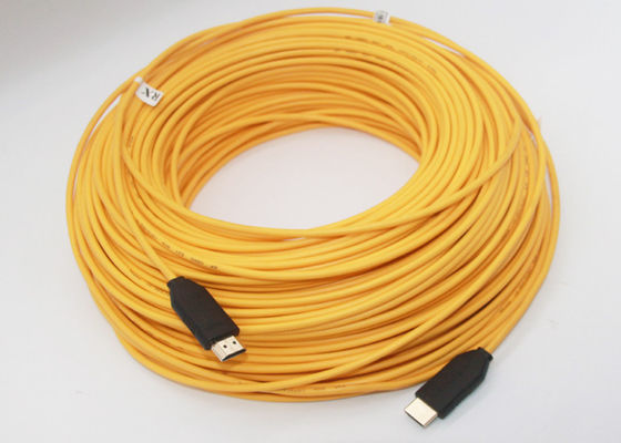 150m Pure 4K 8K HDMI Active Optical Cable LSZH Yellow Jacket 250mW Consumption