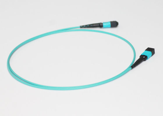 24 Cores Fiber Optic MPO MTP Cable Multimode OM4 OFNP Violet 100ft Length