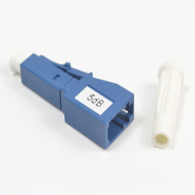 Singlemode Variable Fiber Optic Attenuator Blue Color Housing 5dB LC UPC Fixed