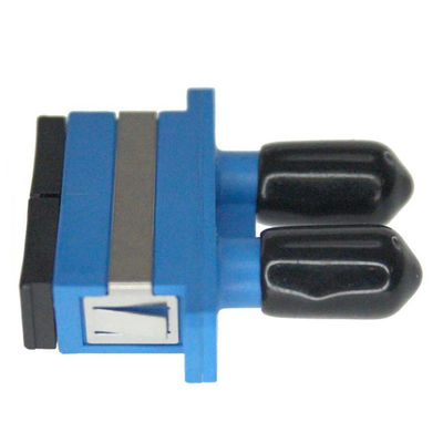 Duplex Fiber St To Sc Adapter Multimode Polymer Sleeve Plastic Flange