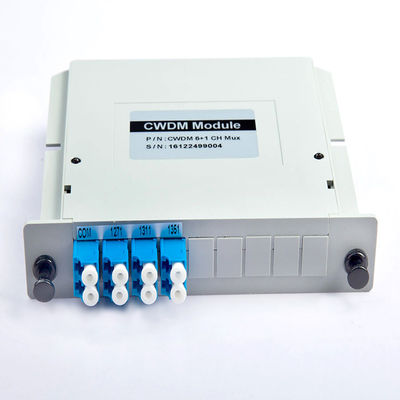 Compact 4CH Fiber Optic CWDM DWDM AAWG Module LC Connector Type UPC Polish