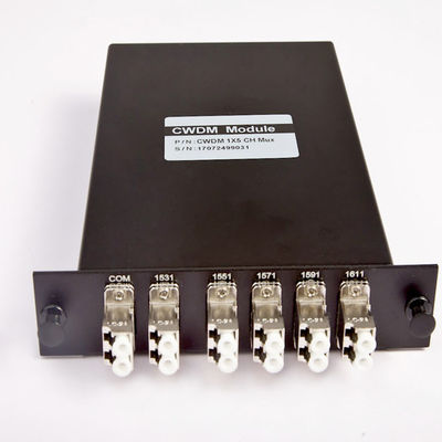 Compact 4CH Fiber Optic CWDM DWDM AAWG Module LC Connector Type UPC Polish